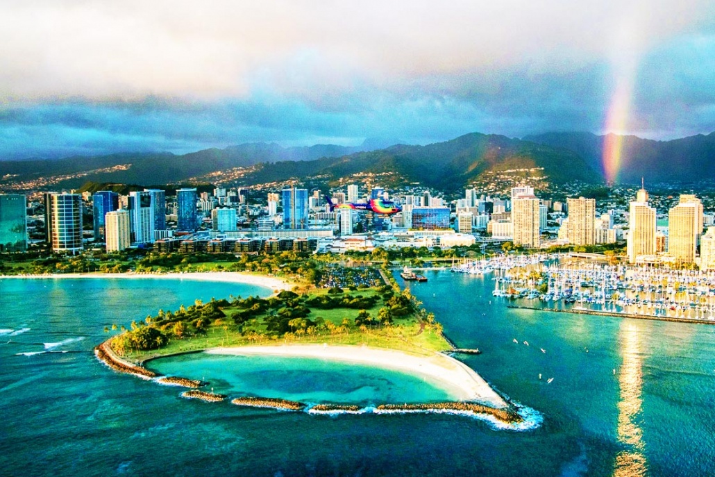 city by the sea oahu rainbow helicopters