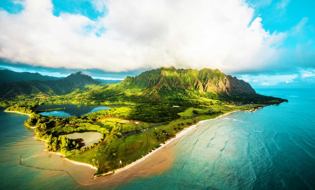 fly over famous and historic attractions kualoa oahu rainbow helicopters