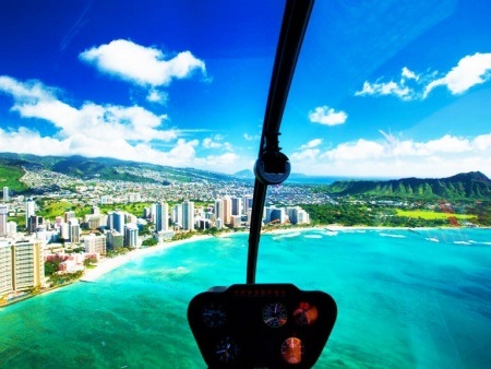 get to see famous places like diamond head waikiki beach oahu rainbow helicopters