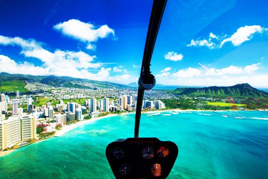 get to see famous places like diamond head waikiki beach oahu rainbow helicopters