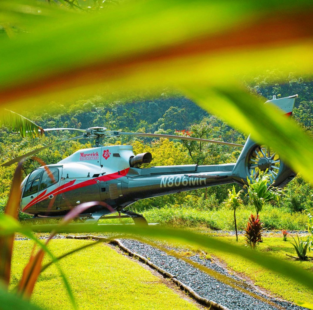 land in the middle of a hawaiian rainforest maverick helicopters