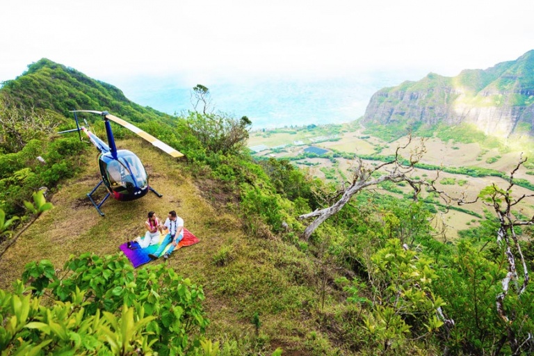 landing in a private valley rainbow helicopters oahu hawaii