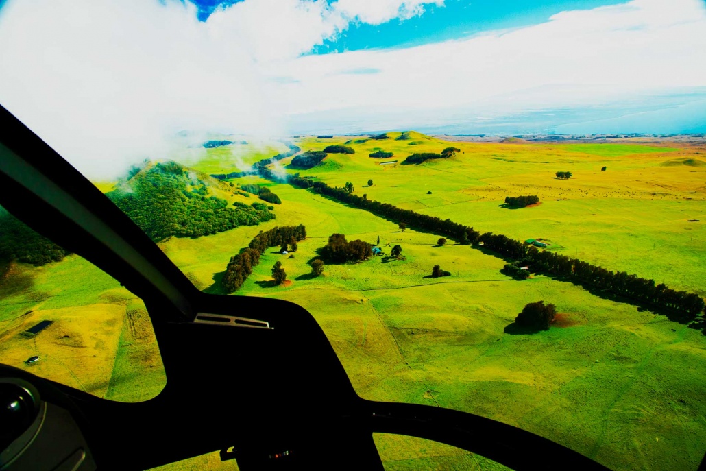panorama of north kohala hawaii ranch land helicopter tour