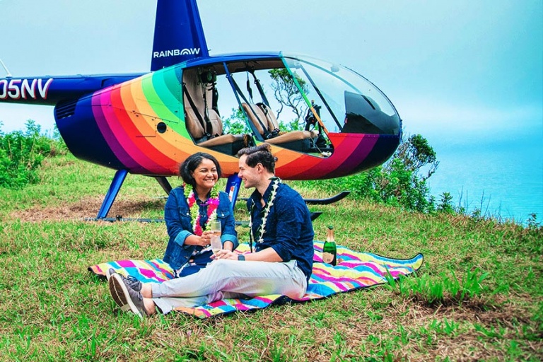 private helicopter tour with landing oahu hawaii rainbow helicopters