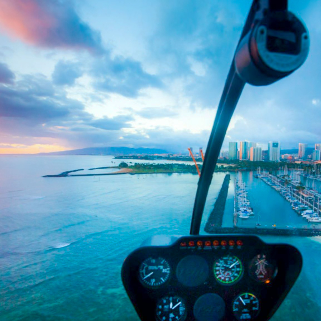 Rainbowhelicopters Waikiki Sunset Helicopter Flight Rainbow Helicopters Waikiki Sunset