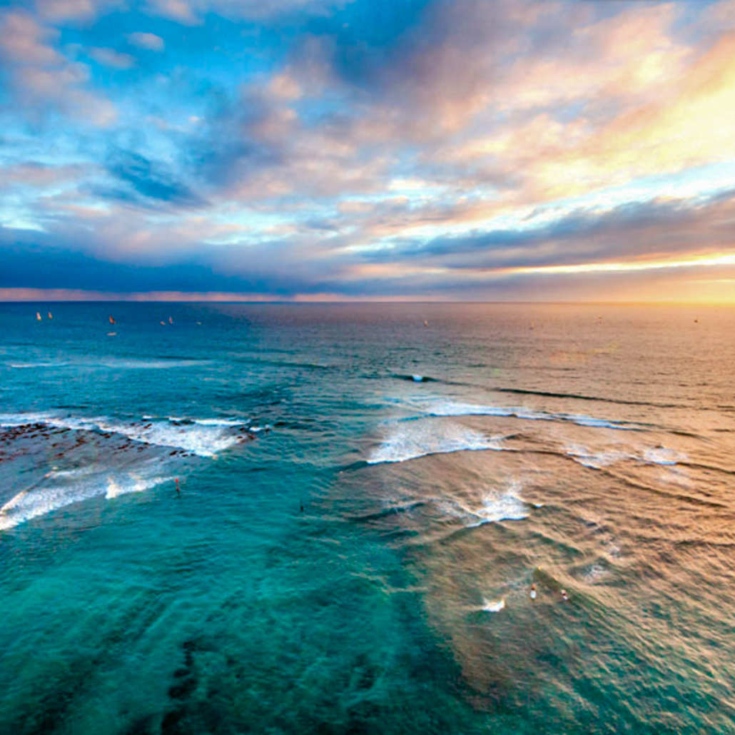 Rainbowhelicopters Waikiki Sunset Helicopter Flight Sunset And Ocean View