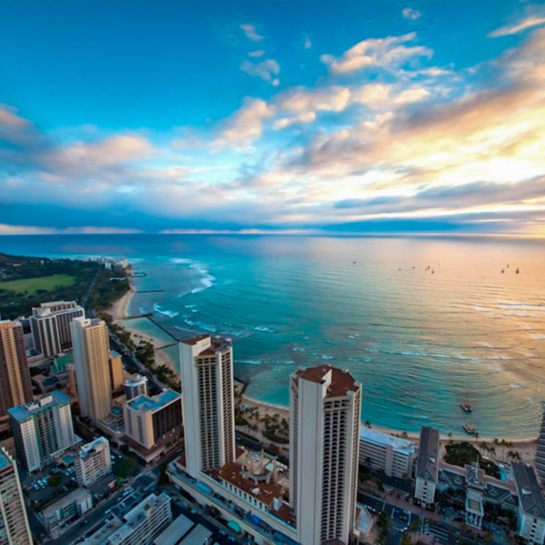 Rainbowhelicopters Waikiki Sunset Helicopter Flight Waikiki Sunuset