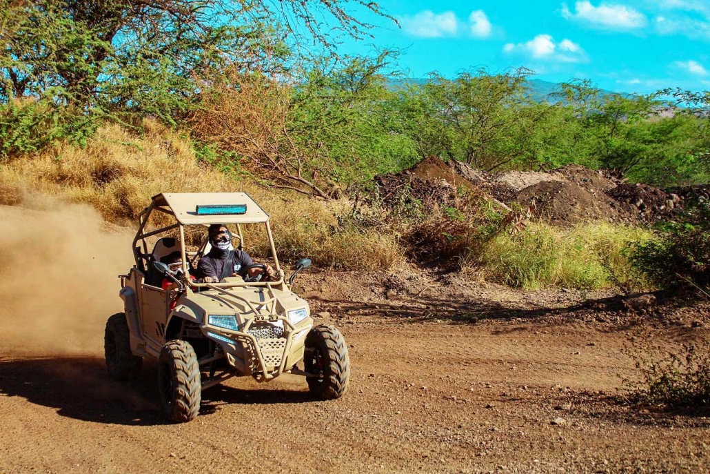 ride over hills berms hairpin turns oahu atv off road adventure tour coral crater