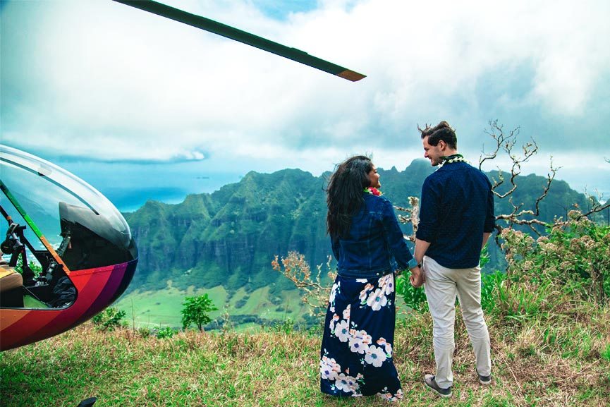romantic landing and the view of jurassic park valley oahu hawaii rainbow helicopters