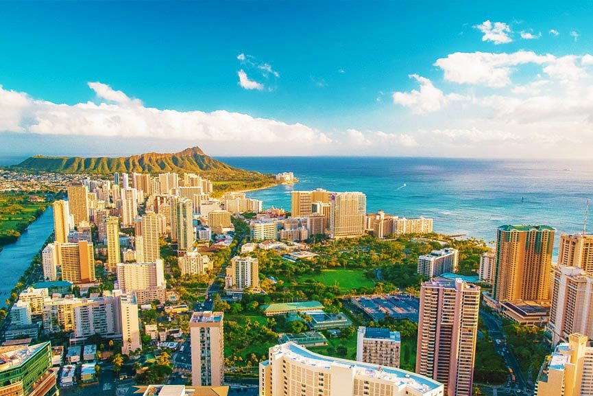 start off soaring over waikiki then continue on to pass over diamond head oahu rainbow helicopters