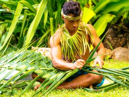 the toa luau at waimea valley to a luau