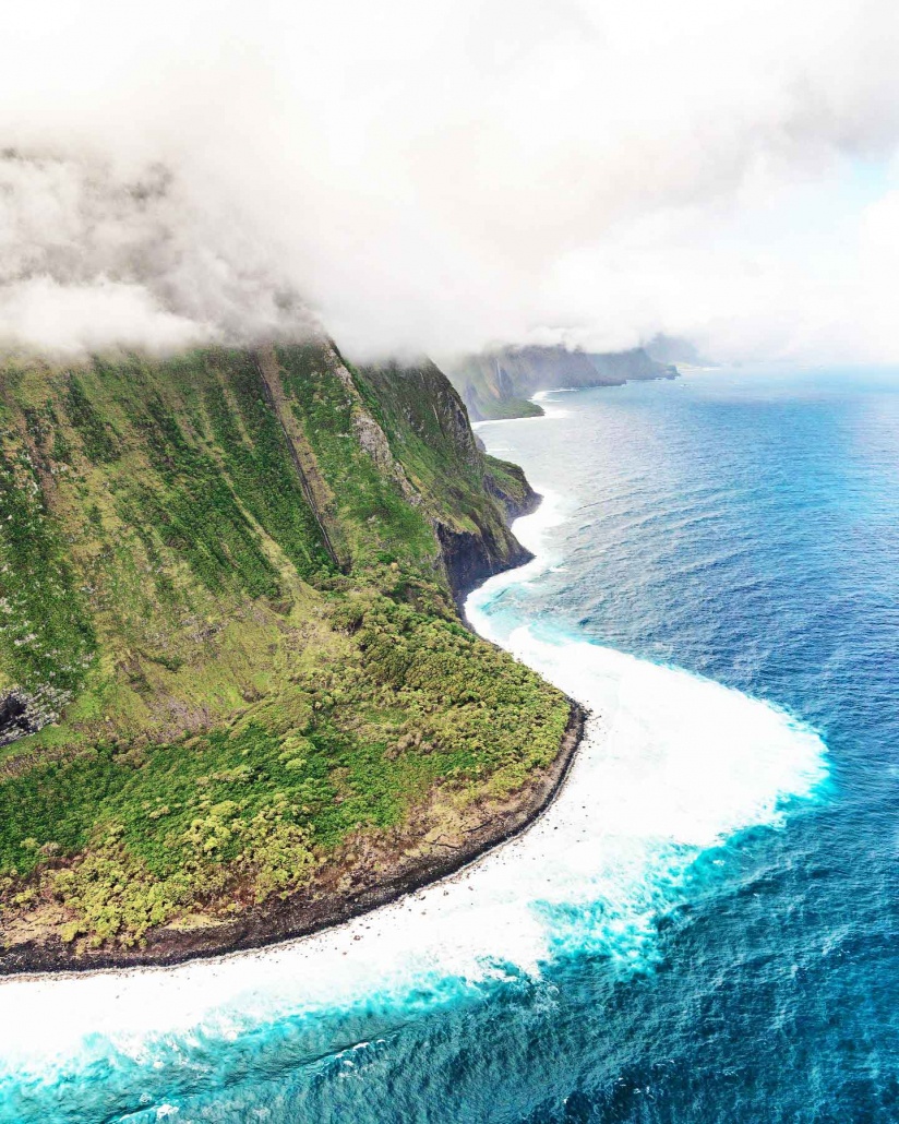 the worlds largest sea cliffs of molokai maverick helicopters