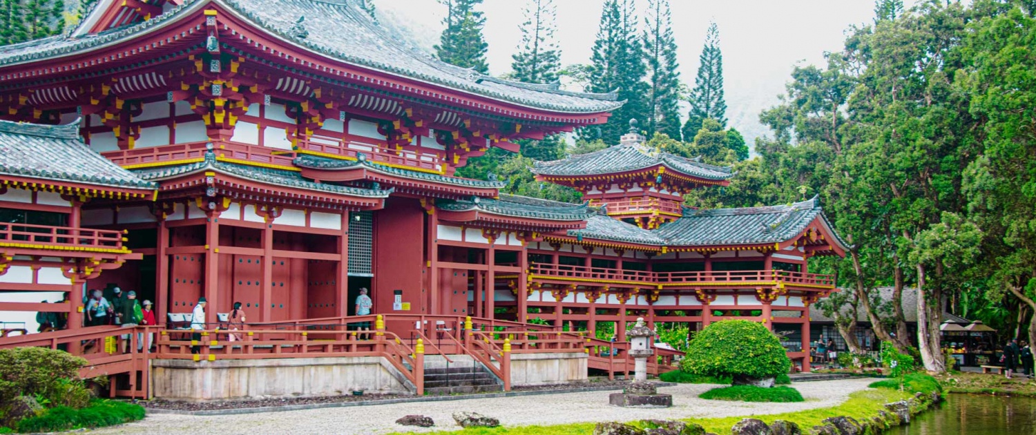 visit the byodo in temple located on the island of oahu hawaii