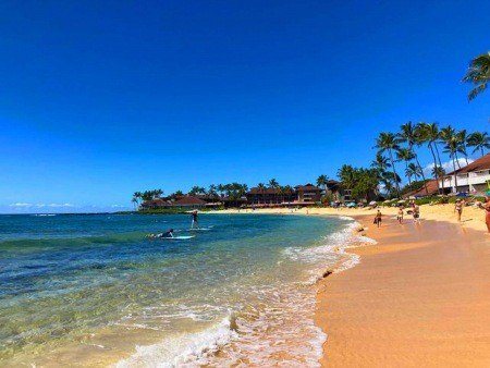 beautiful sunny poipu for surf
