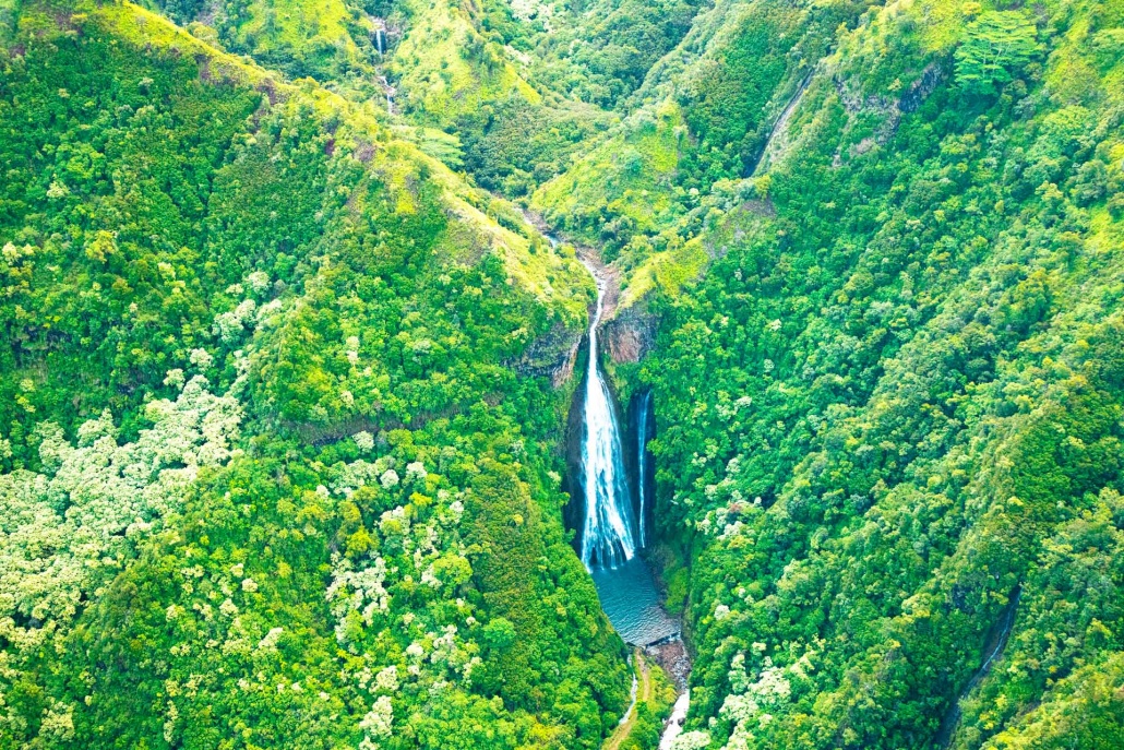 jurassic falls kauai from above