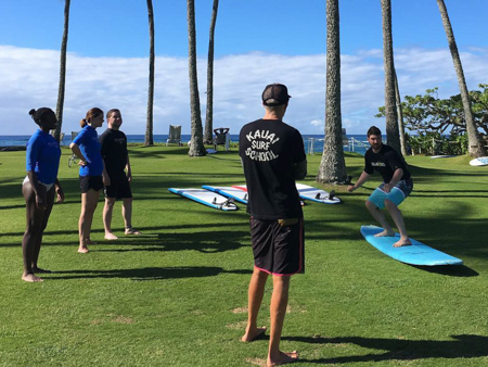 Kauaisurfschool Group Surf Lesson For Beginners Good