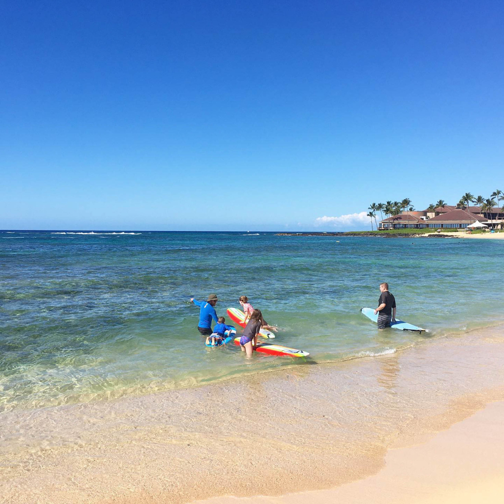 Kauaisurfschool Group Surf Lesson For Beginners Learning