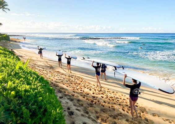 Kauaisurfschool Group Surf Lesson For Beginners Slider