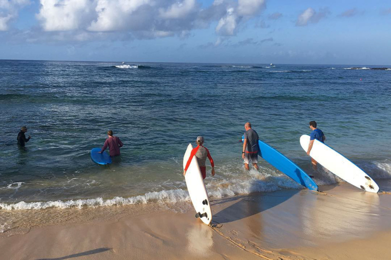 Kauaisurfschool Group Surf Lesson For Beginners Small Group Go To Surf