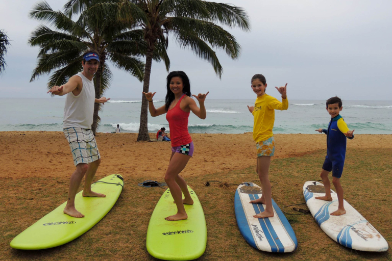 Kauaisurfschool Kids Private Surf Lesson Fun Sport Family