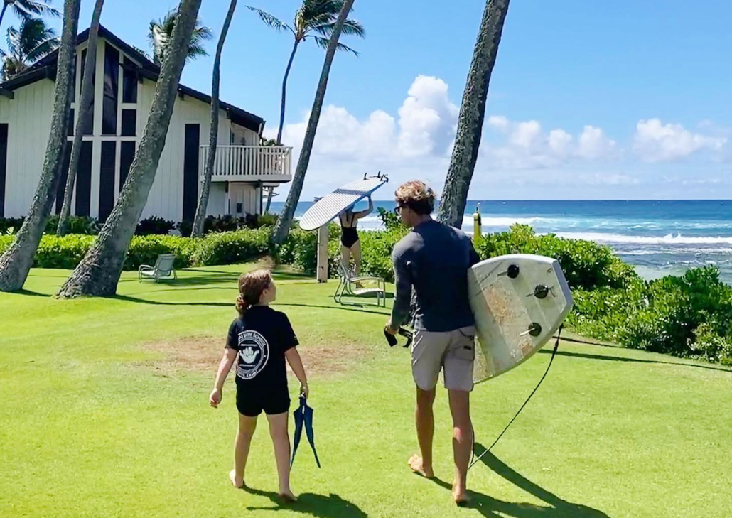 Kauaisurfschool Kids Private Surf Lesson Slide Go With Dad