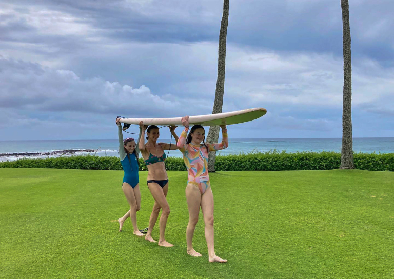 Kauaisurfschool Kids Private Surf Lesson Slide Group
