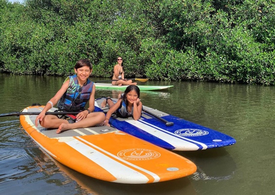 Rainbow Watersports Haleiwa Sup Open Group Lesson Slider Brother