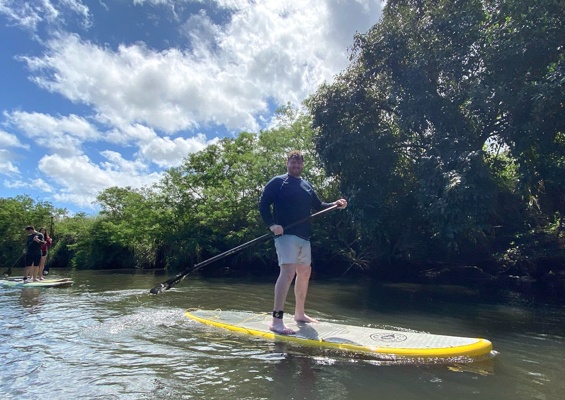 Rainbow Watersports Haleiwa Sup Open Group Lesson Slider Man