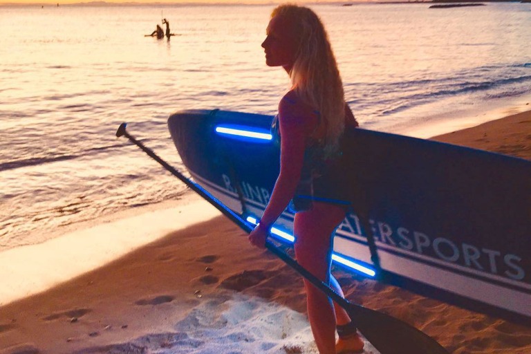 Rainbow Watersports Haleiwa Twilight Glow Paddle Feature Hawaiian Roots