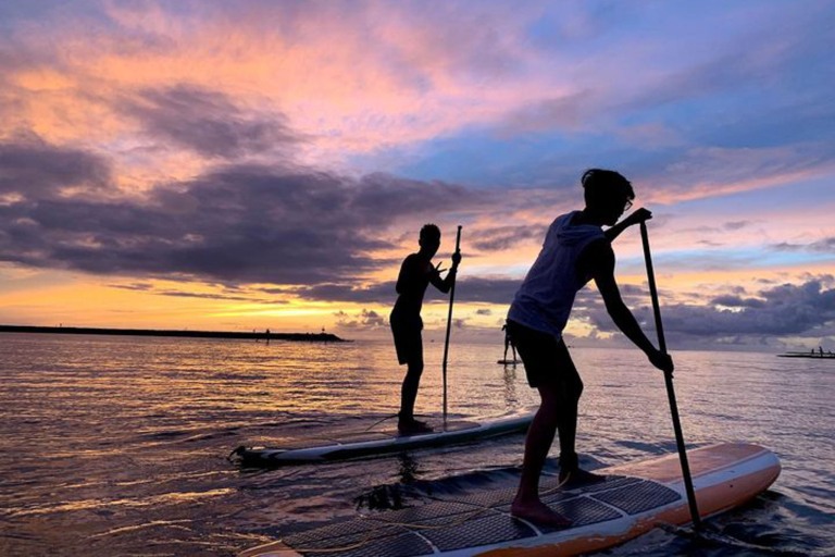 Rainbow Watersports Haleiwa Twilight Glow Paddle Feature Hawaiian Roots Sunset