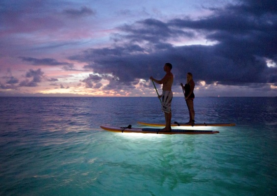 Rainbow Watersports Haleiwa Twilight Glow Paddle Slider Couple Stand Up
