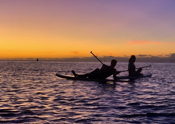 Rainbow Watersports Haleiwa Twilight Glow Paddle Slider Couple