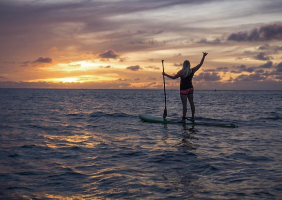 Rainbow Watersports Haleiwa Twilight Glow Paddle Slider Sunset