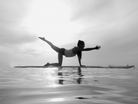 Yoga Floats Waikiki Private SUP Lesson oahu ocean surfing