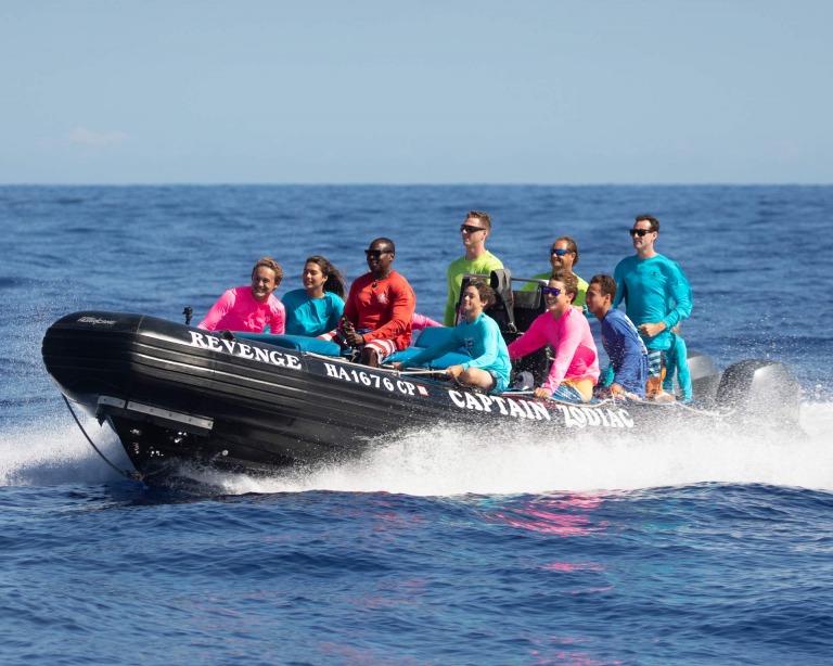 enjoy the views of the kona coast on the way out big island captain zodiac