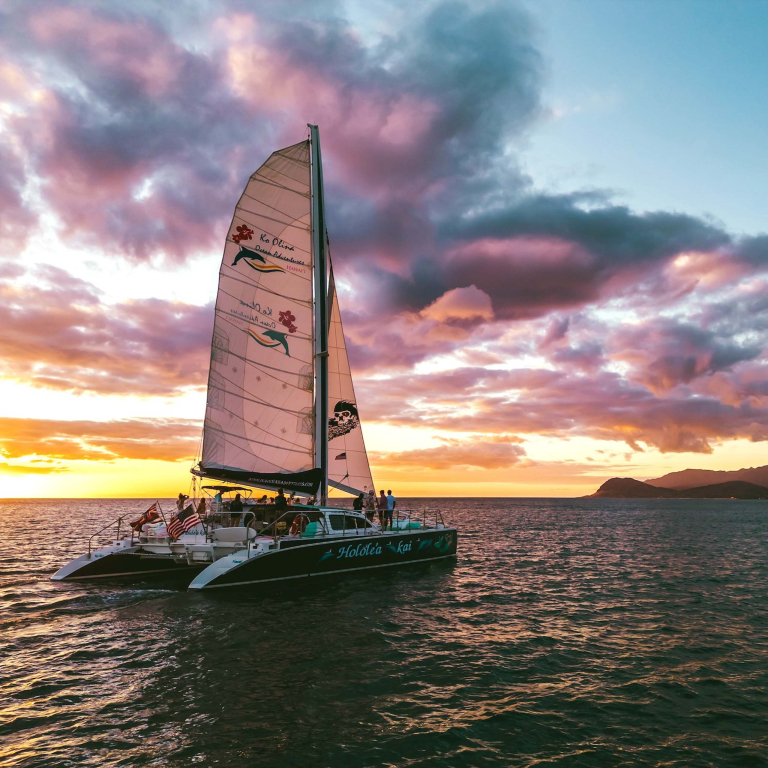 Koolinaoceanadventures Koolina Sunset Sail Luxury Cataraman Sunset 