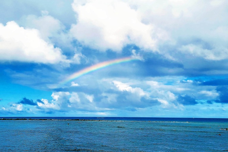 Learntosurfkona Group Surf Lesson Beautifull Water Rainbow