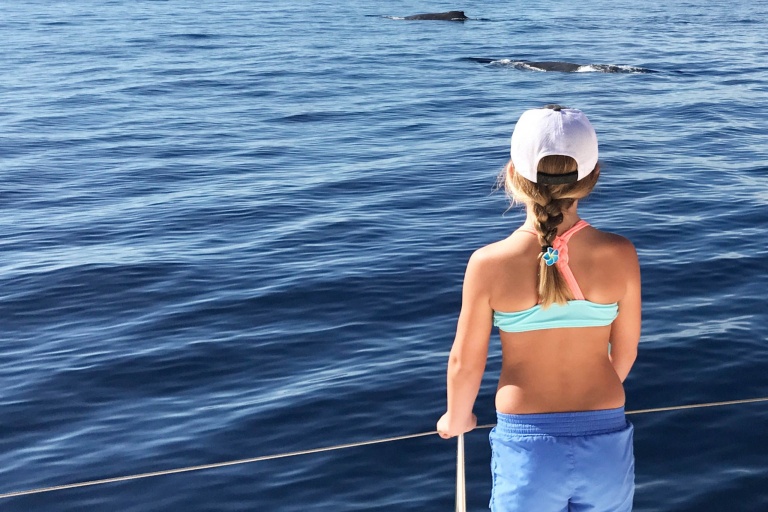 Manacruises Holoholo Morning Snorkel Feature Sail Up Koolina Coast Child Whale Watching