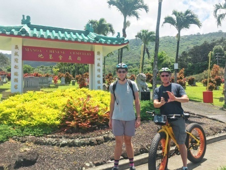 manoa chinese cemetery entrance bike tour hawaii