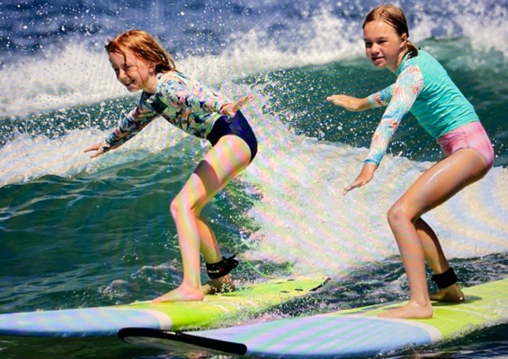 North Shore Surf Girls Sunset Bbq And Surf Lesson Slider Couple