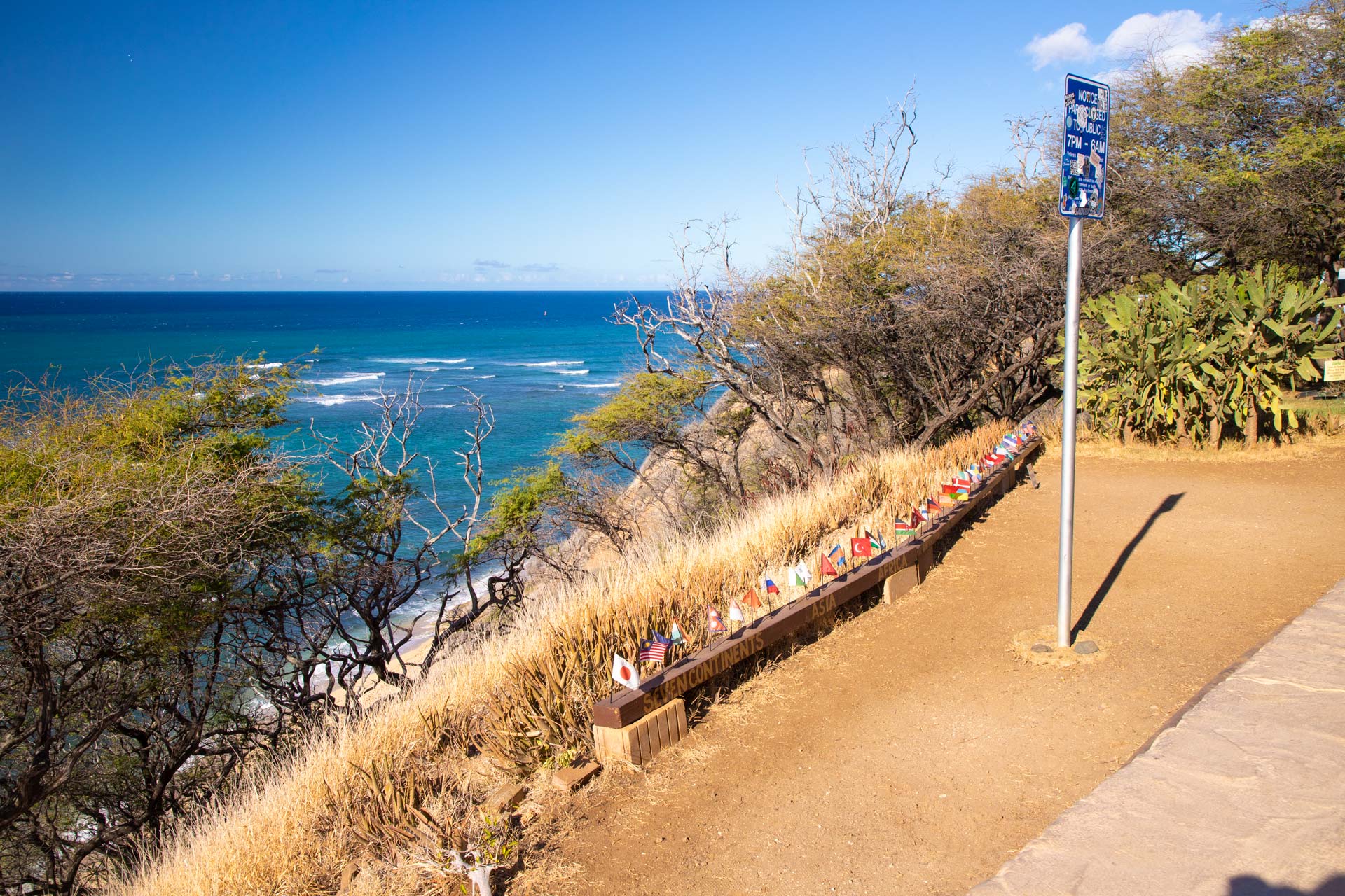 wonderful view from diamond head lookout oahu island