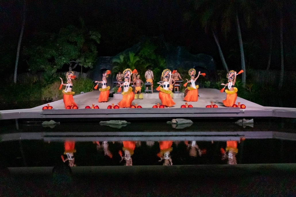 Smith Family Luau Hula Performers and Stage Kauai