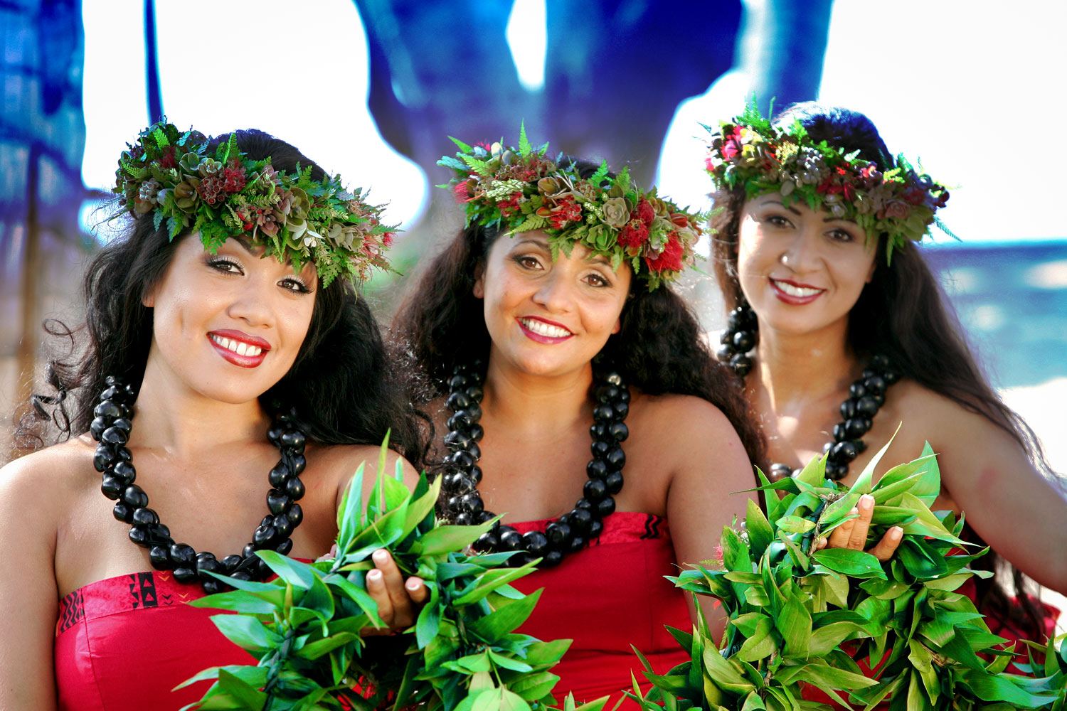 island breeze luau hawaiian girls photo