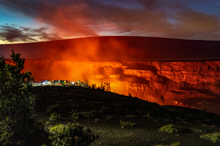 Kilauea and Mauna Loa Big Island Hawaii  