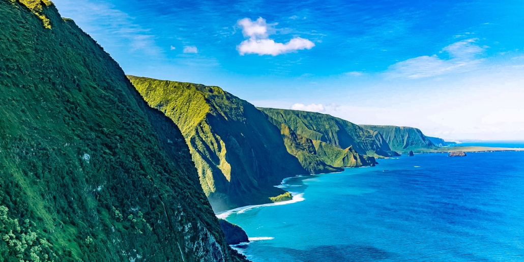 admiring the spectacular sea cliffs and caves of molokai by air hta