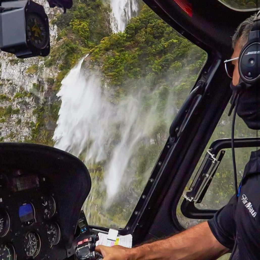 Airmaui Molokai Helicopter Tour Waterfall