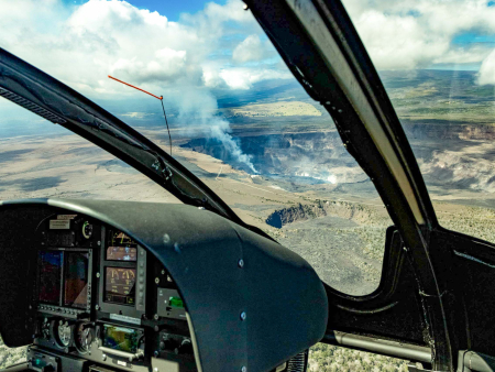 helicopter kilauea cladera volcano big island