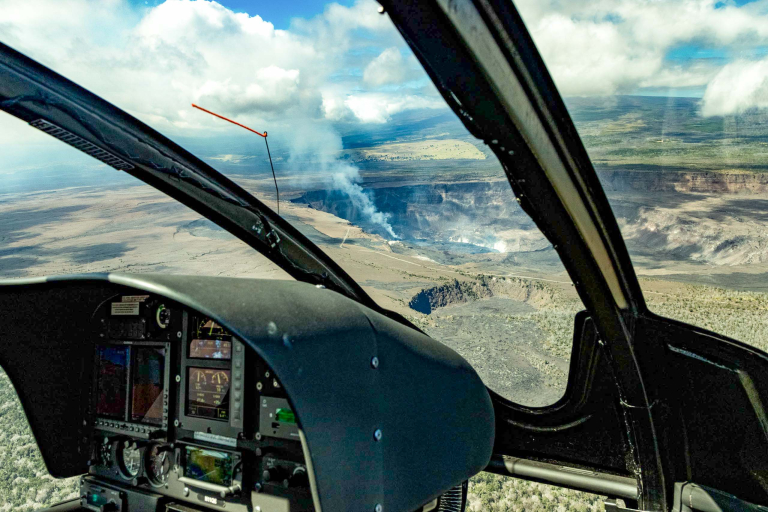 helicopter kilauea cladera volcano big island