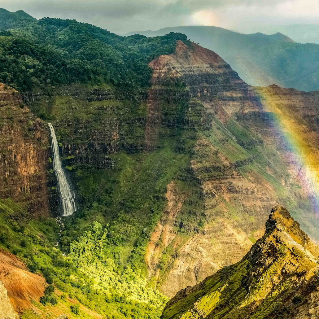 Kauai Adventure Day Trip From Oahu Waimea Canyon Waterfall Rainbow