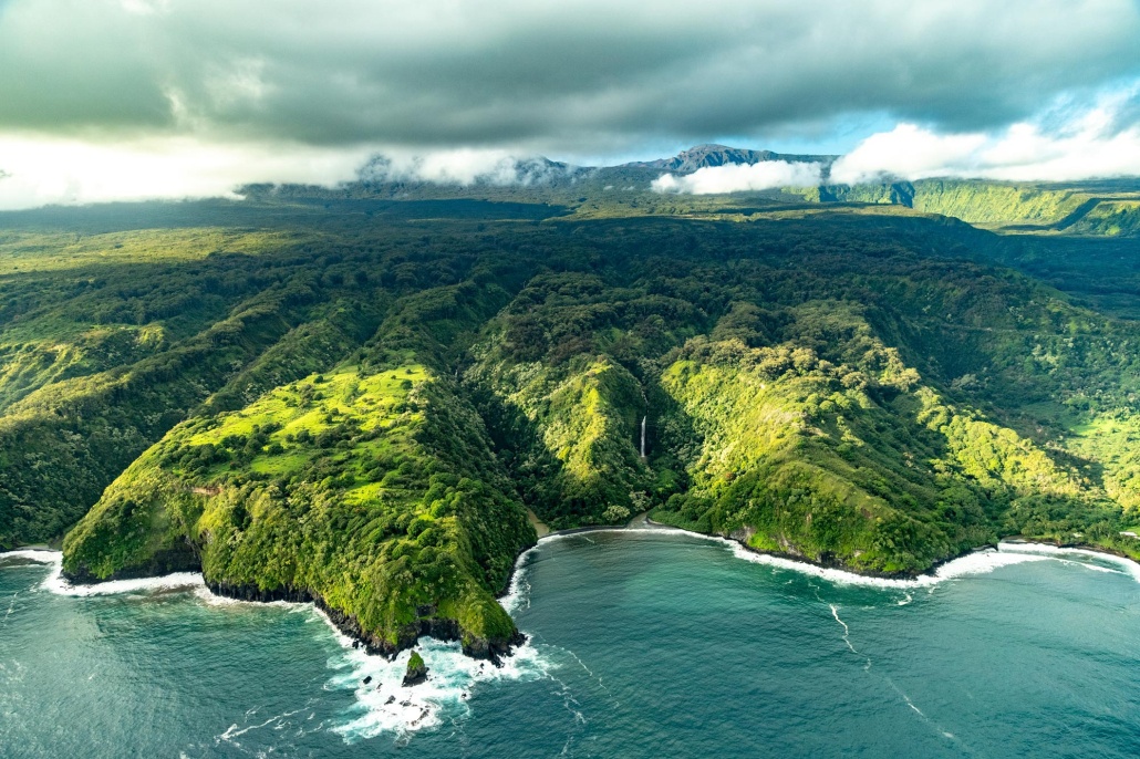 magnificent views await you on a west maui molokai helicopter tour hta